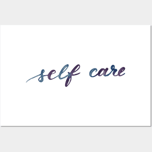 Self care - purple and indigo Posters and Art